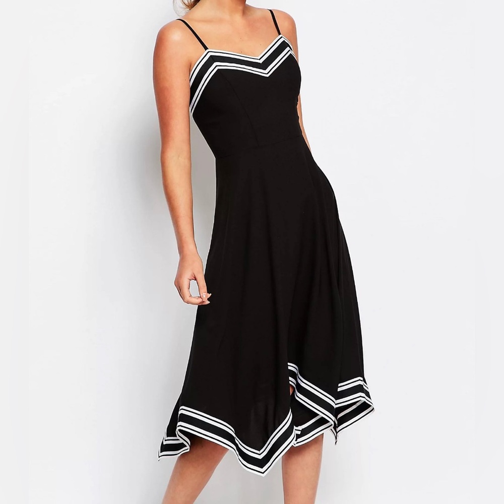 Ted baker dress with striped hem in size 2